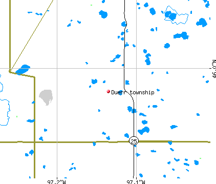 Duerr township, ND map