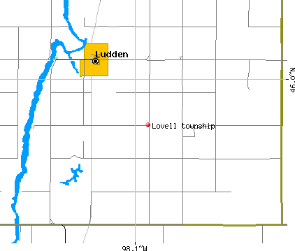 Lovell township, ND map