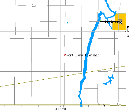 Port Emma township, ND map