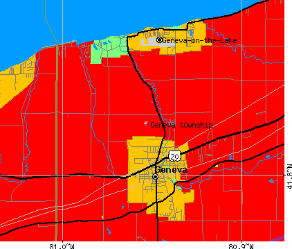Geneva township, OH map
