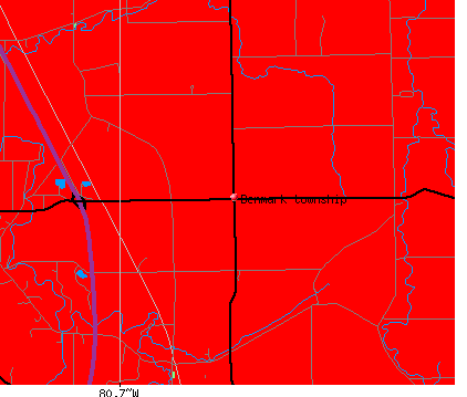 Denmark township, OH map
