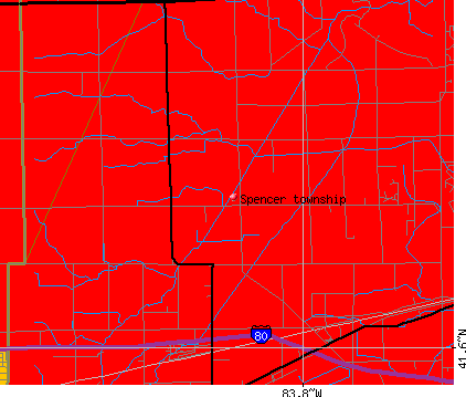 Spencer township, OH map