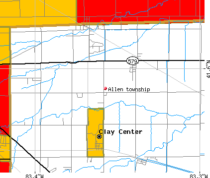 Allen township, OH map