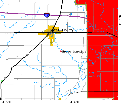 Brady township, OH map