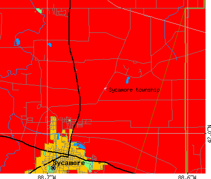 Sycamore township, IL map