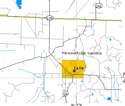 Breckenridge township, AR map