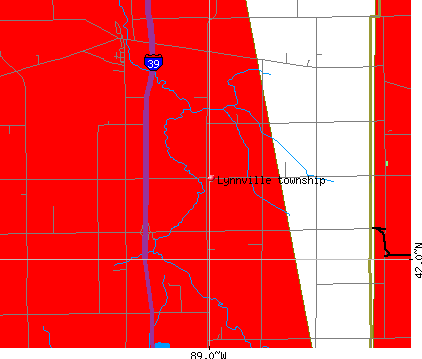 Lynnville township, IL map