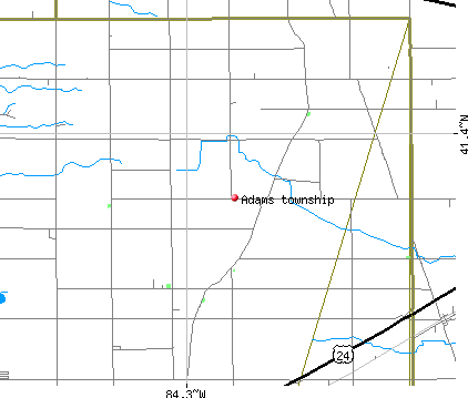 Adams township, OH map