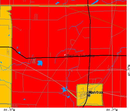 Mantua township, OH map