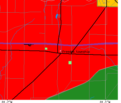 Freedom township, OH map