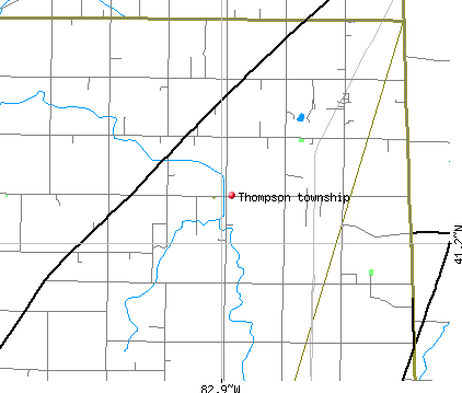 Thompson township, OH map