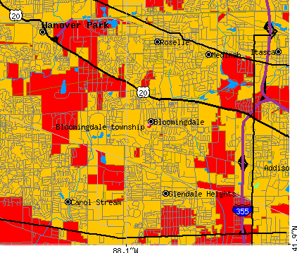 Bloomingdale township, IL map