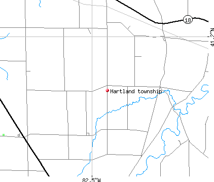 Hartland township, OH map
