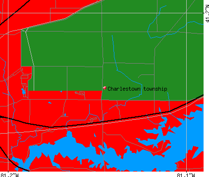 Charlestown township, OH map