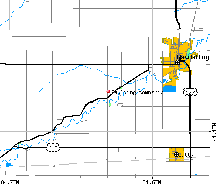 Paulding township, OH map