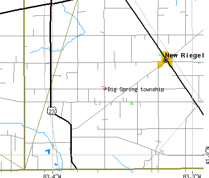 Big Spring township, OH map