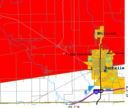 Flagg township, IL map
