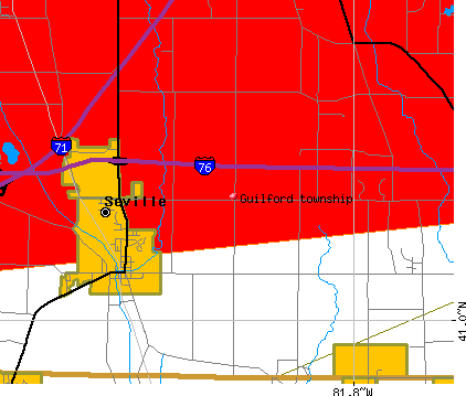 Guilford township, OH map