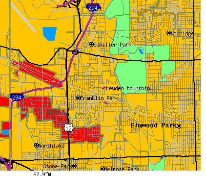 Leyden township, IL map