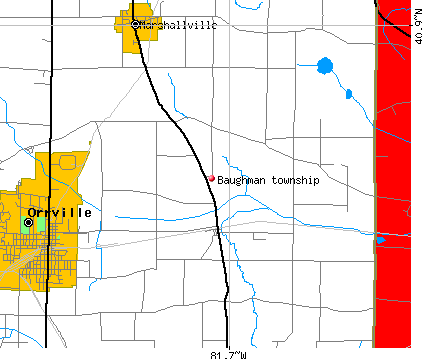 Baughman township, OH map