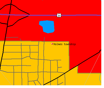 Holmes township, OH map
