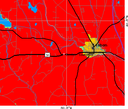 Center township, OH map