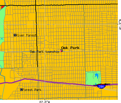 Oak Park township, IL map