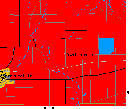 Amanda township, OH map