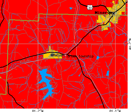 Brown township, OH map