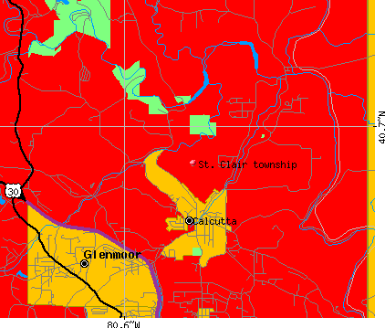 St. Clair township, OH map