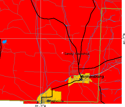 Sandy township, OH map