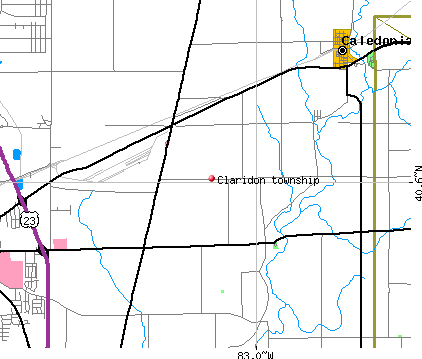 Claridon township, OH map