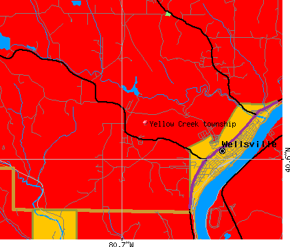 Yellow Creek township, OH map