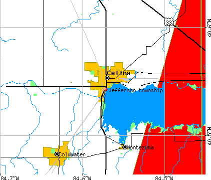 Jefferson township, OH map