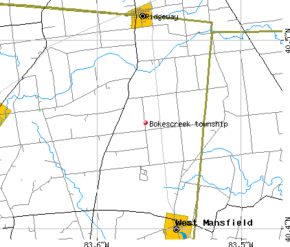 Bokescreek township, OH map