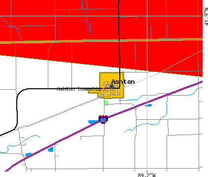 Ashton township, IL map