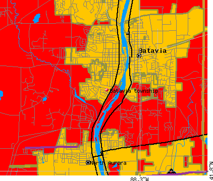 Batavia township, IL map