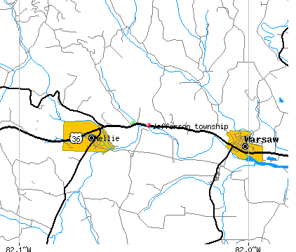 Jefferson township, OH map