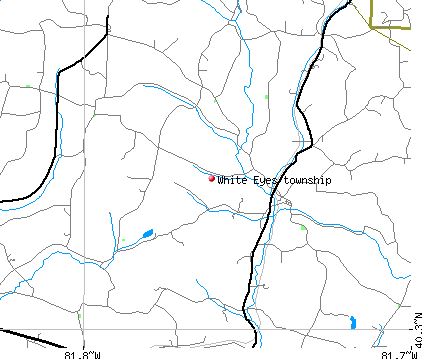 White Eyes township, OH map