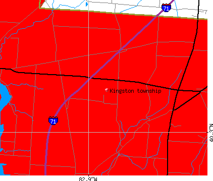 Kingston township, OH map