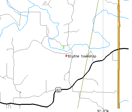 Blythe township, AR map