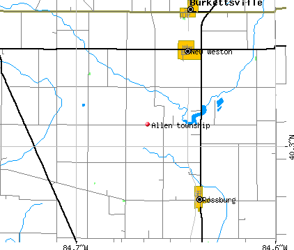 Allen township, OH map
