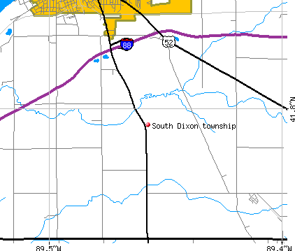 South Dixon township, IL map