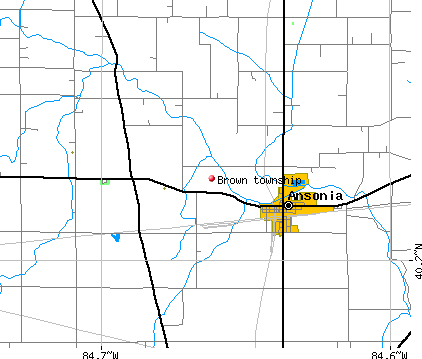 Brown township, OH map