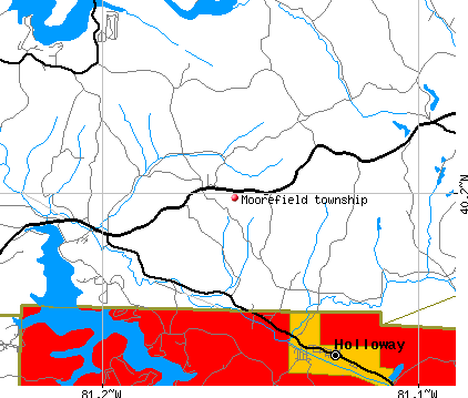 Moorefield township, OH map