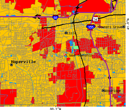 Lisle township, IL map