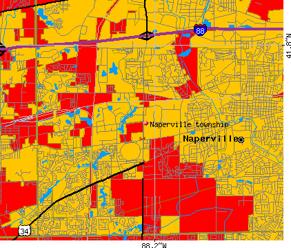 Naperville township, IL map