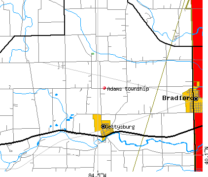 Adams township, OH map