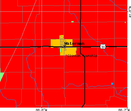 Clinton township, IL map