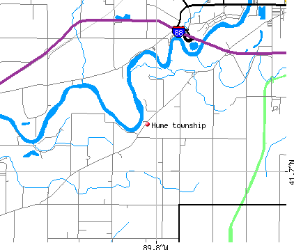 Hume township, IL map